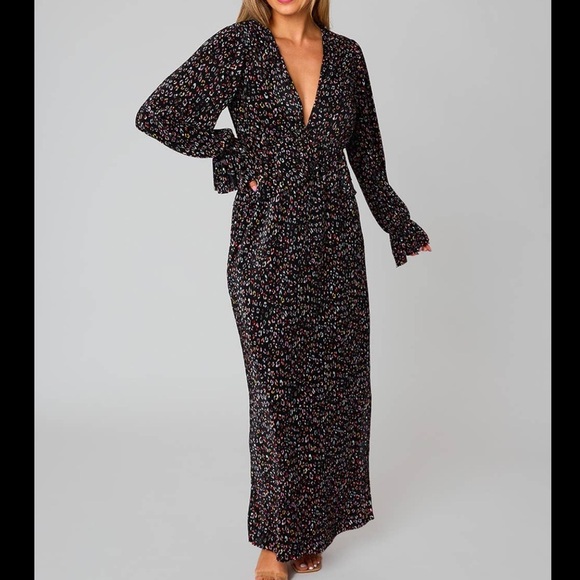 BUDDY LOVE Evie Long Sleeve Maxi Dress in Gemstone Size Small - Picture 1 of 5